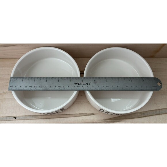 Creative Brands 47th & Main Ceramic Pet Bowl Dinner & Drinks Set Brand New - Picture 3 of 4